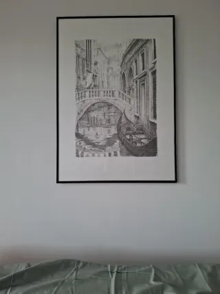 Cuadro Venecia Puente Góndola