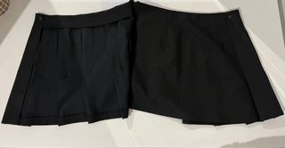 Falda mini de tablas negra