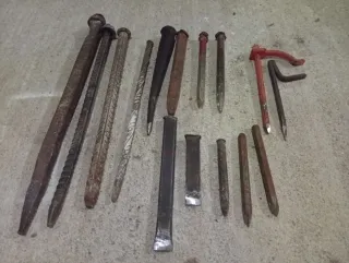 Lote punteros y cinceles metal