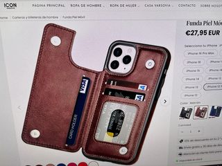 Funda iPhone 12 Pro Max Cartera Marrón