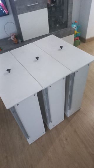 Cama nido de Ikea color blanca con 2 colchones