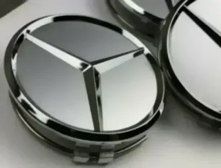 Mercedes 75mm Centro Rueda Llanta Tapabujes AMG