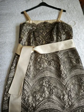 Vestido Roberto Verino Negro y Dorado