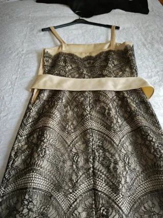 Vestido Roberto Verino Negro y Dorado