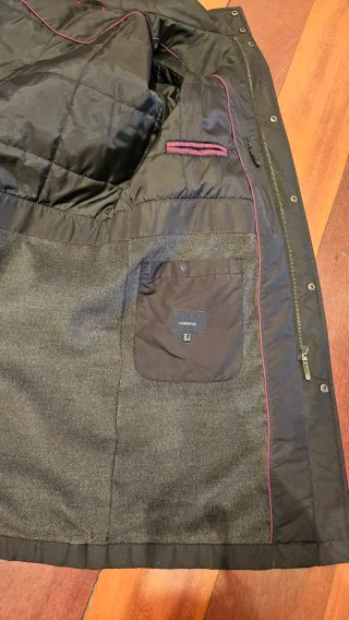 Parka Cortefiel Negra Talla M