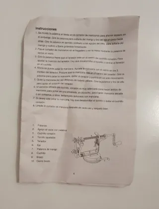 Pelador de Manzanas Manual Rojo