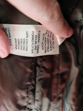 Chaqueta de piel marrón