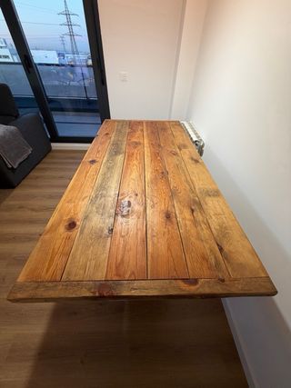 Mesa comedor de madera maciza recuperada 180X90x75
