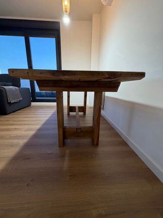 Mesa comedor de madera maciza recuperada 180X90x75