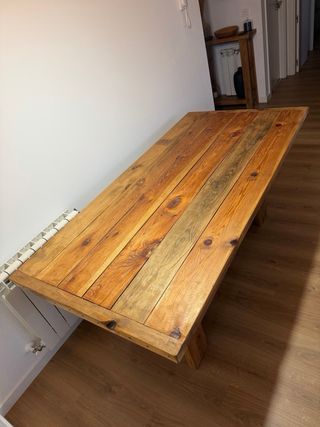 Mesa comedor de madera maciza recuperada 180X90x75