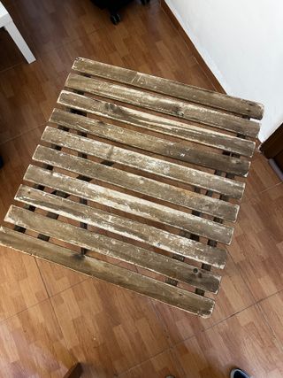 Mesa plegable de madera para exterior