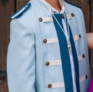 Traje Comunión Almirante Azul y Blanco