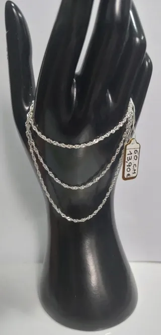 Cadena de Plata de Ley de 60cm