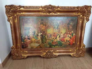 Óleo sobre lienzo con marco dorado