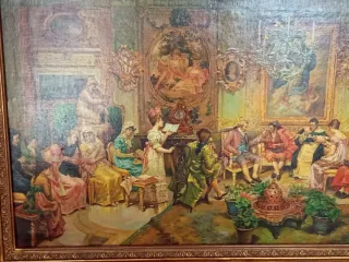 Óleo sobre lienzo con marco dorado