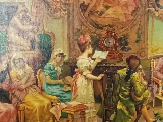 Óleo sobre lienzo con marco dorado