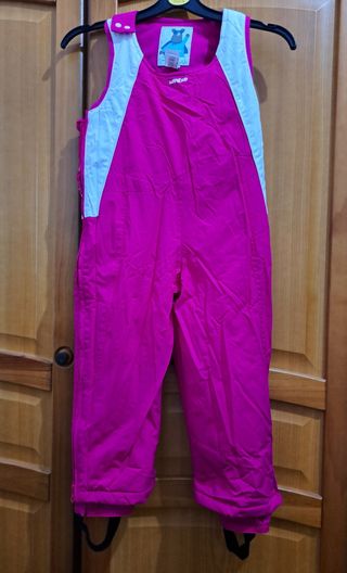 Mono Nieve Niña Rosa Wedze T. 3, manoplas a juego