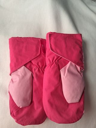 Mono Nieve Niña Rosa Wedze T. 3, manoplas a juego