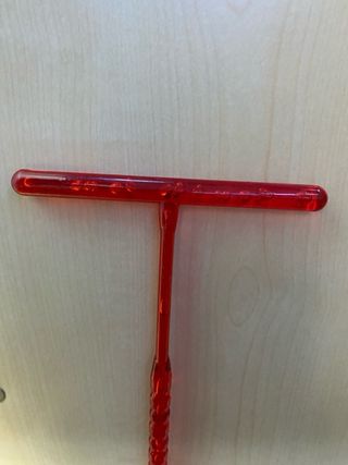 Spatola per crêpes in plastica rossa