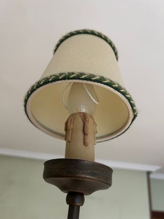 Lámpara de techo rústica metal 5 brazos y tulipas