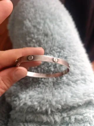 Pulsera Aro Estilo Cartier Plata 925