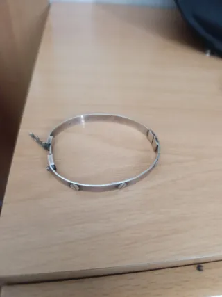 Pulsera Aro Estilo Cartier Plata 925