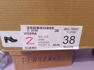 Zapatos Viguera ante marrón talla 38
