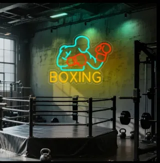 Lampada Neon Led "BoxingBlu e Rosso