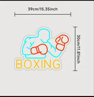 Lampada Neon Led "BoxingBlu e Rosso