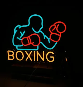 Lampada Neon Led "BoxingBlu e Rosso