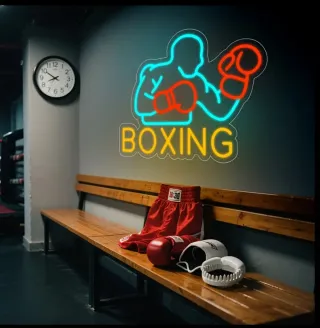 Lampada Neon Led "BoxingBlu e Rosso