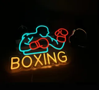 Lampada Neon Led "BoxingBlu e Rosso