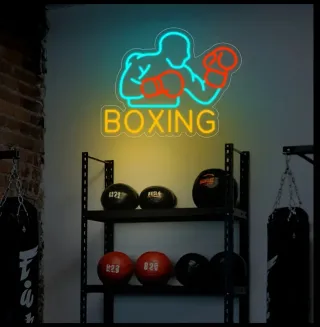 Lampada Neon Led "BoxingBlu e Rosso