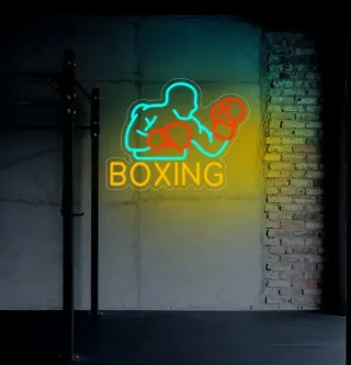 Lampada Neon Led "BoxingBlu e Rosso