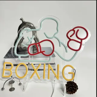 Lampada Neon Led "BoxingBlu e Rosso