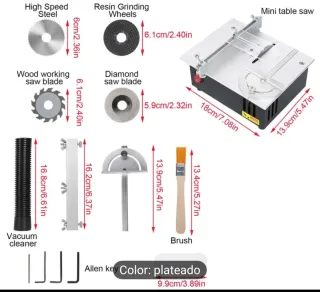 Mini sierra de mesa ajustable