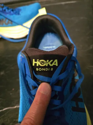 Hoka Bondi 8 Scarpe da Corsa Blu/Giallo originali