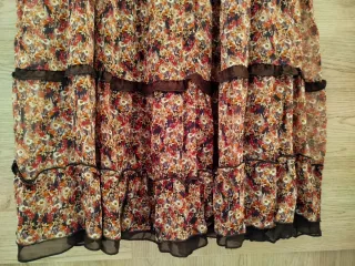 Falda larga estampada floral