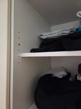 Armario 2 cuerpos 150cm blanco beige