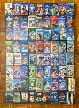 Lote de 77 cintas VHS de películas