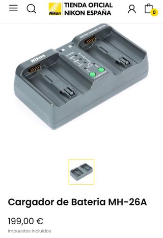 Nikon MBD18 + 2 Baterías EN-EL18 y cargador