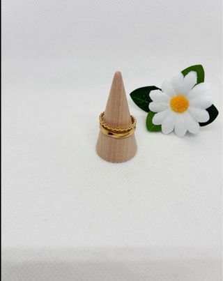 Anillo acero Dorado Ajustable Nuevo