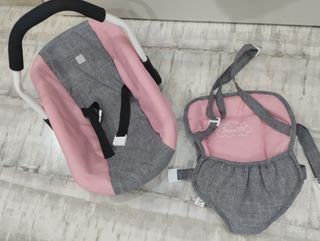 Lote Carrito Muñecas, Maxi Cosi y Mochila