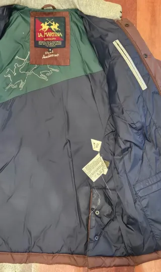 Chaqueta La Martina acolchada marrón