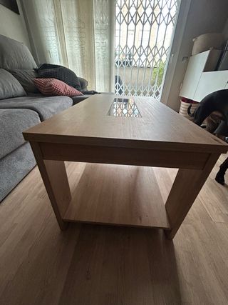 Mesa de centro madera y cristal