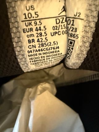 Zapatillas Air Jordan Talla 44.5 Beige/Blanco