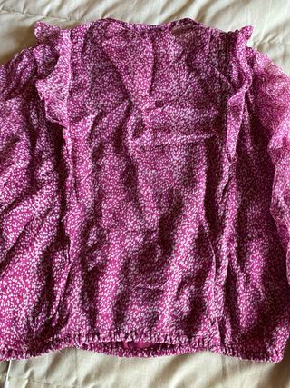 Blusa Brownie gasa estampada talla S. Cropped