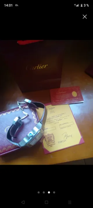 Cartier Automático Marrón/Plata