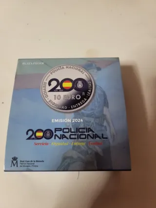 Moneda 10€ Plata Policía Nacional 200 Aniversario