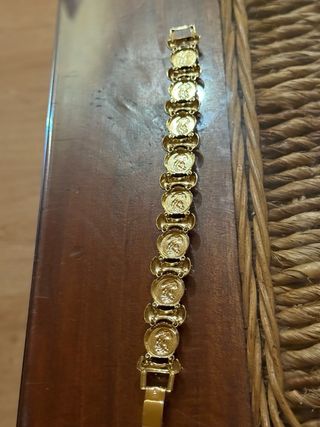 Pulsera Oro Laminado 14k Monedas